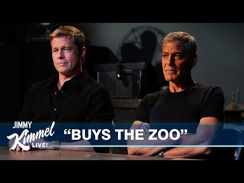 ⁣George Clooney & Brad Pitt Take Care of an Enemy for Jimmy Kimmel