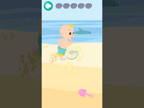 Baby JJ's Beach Shell Running Game! Learn to Count! #cocomelon #shorts