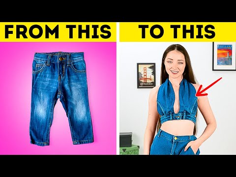 TRENDY WAYS TO REUSE OLD JEANS 👖 FASHION TIPS & TRICKS