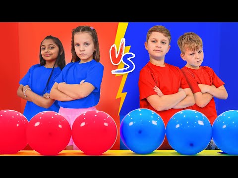 Girls VS Boys Best Challenges Compilation Diana and Roma