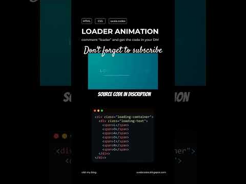 Loading animation #shortvideo #coding #htmlcss #webdevelopment #webdesign #webprogramming #shortsfee