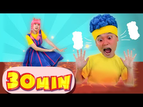 The Floor is Lava with Cha-Cha, Lya-Lya & Boom-Boom | Mega Compilation | D Billions Kids Songs