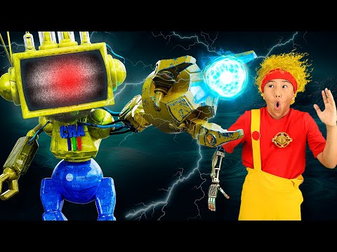 Robot Cha-Cha, Robot Chicky, Robot Boom-Boom & Robot Lya-Lya with Mini DB | D Billions Kids Songs