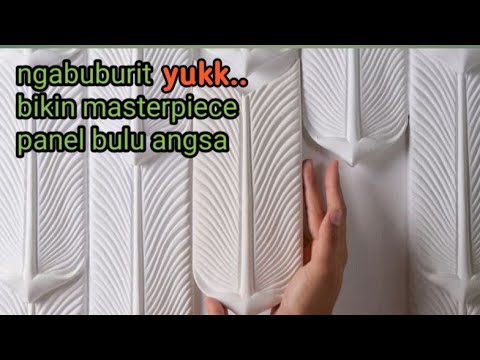 ide kreatif‼️Bikin Masterpiece wallpanel Bulu Angsa 3d