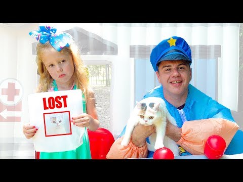 Nastya and the policeman are investigating the secret life of pets