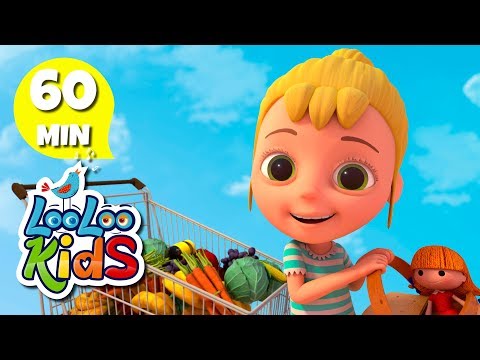 Going to the Market 🛒 Educational Songs for Children | LooLoo Kids