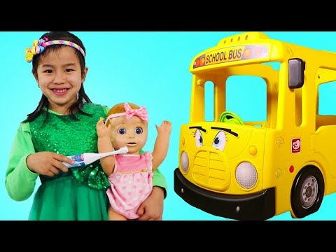 Jannie Pretend Play Morning School Routine w/ Baby Doll Toy – Learn Counting Numbers