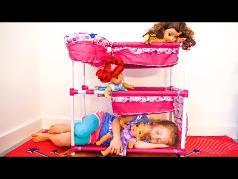 Nastya pretend play with baby dolls toy