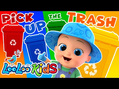 Pick up the trash, where does it go?Learning Sustainable Living for Kids -LooLoo Kids Nursery Rhymes