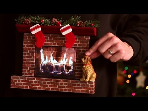 ⁣Burning Fireplace Ugly Christmas Sweater (w/ an iPad)