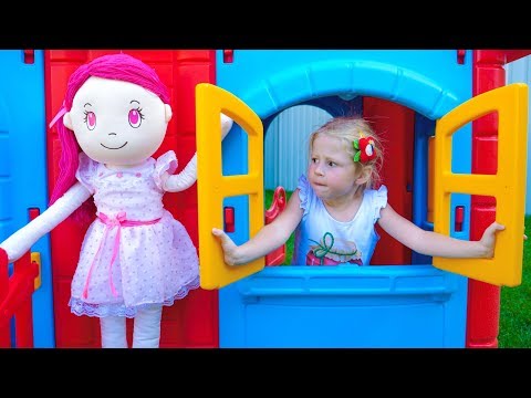 Nastya and the Doll broke the playhouse for kids