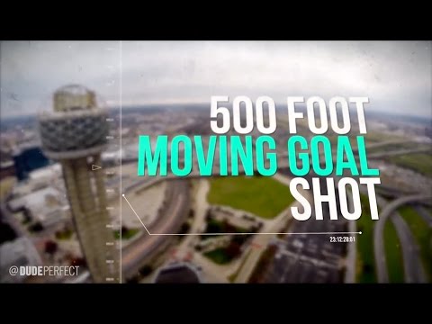 ⁣500 Foot Moving Goal Shot from Reunion Tower