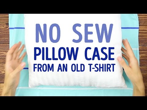 ⁣How to turn your old T-shirt into a pillowcase (NO SEWING) | 5-MINUTE CRAFTS