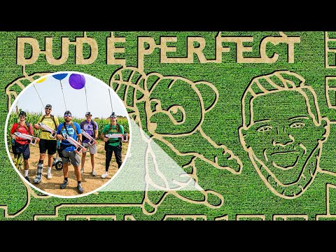 ⁣Dude Perfect Corn Maze | Nerf Battle