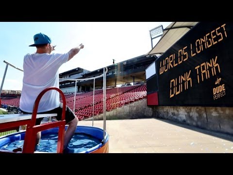 World's Longest Dunk Tank Throw | Dude Perfect