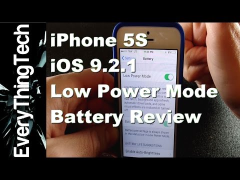 iPhone 5S iOS 9.2.1 Low Power Mode Battery Review!