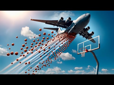 ⁣We Dropped 1000 Basketballs from an Airplane