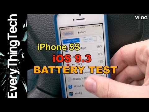 iPhone 5S iOS 9.3 Battery Test [VLOG]