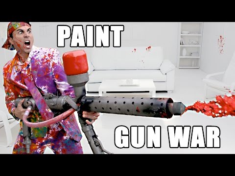 PAINT Super Soaker Battle (w/ Colin Furze)- Splatoon IRL