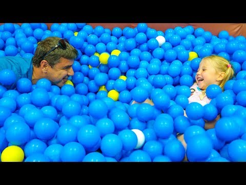 Nastya and papa family playtime on the playground