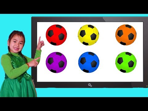 Jannie Plays and Learns Colors with Soccer Balls