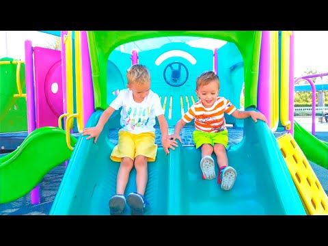 Outdoor Playground for Kids and Family Fun Activities with Vlad and Nikita