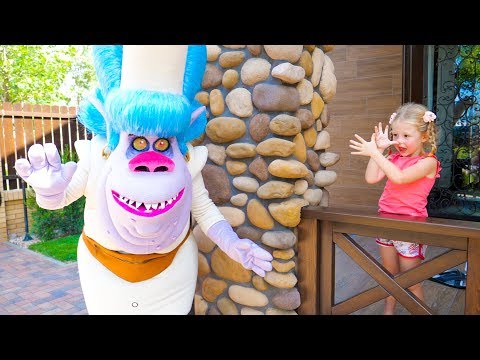 Nastya pretend play in the magic country of trolls