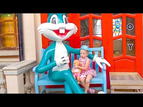 Vlog Nastya in the super amusement park for children funny kid's video for children