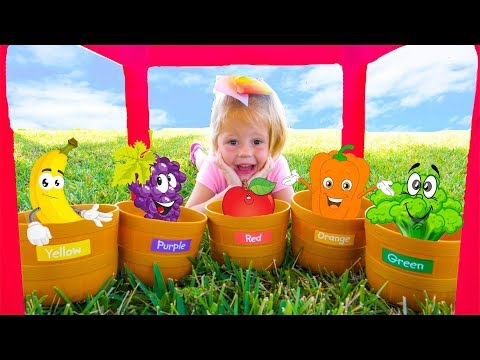 Magic Colored fruits and vegetables grow up by Like Nastya