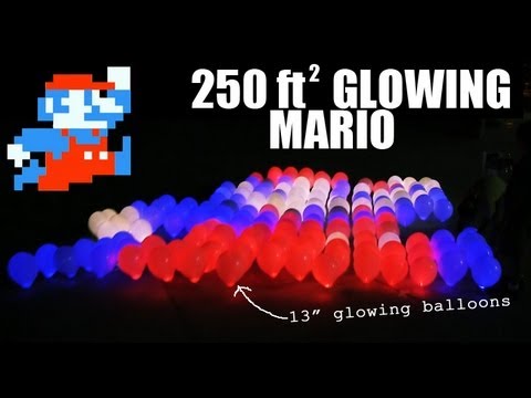 ⁣250 sq ft GLOWING Super Mario night kite