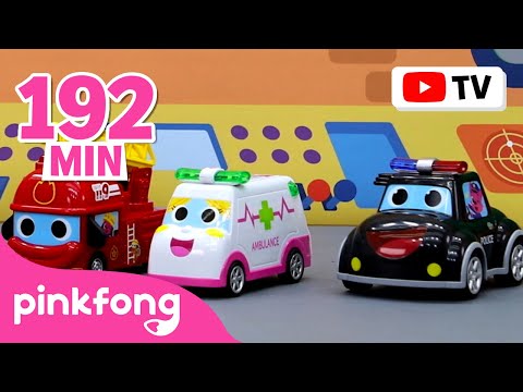 [TV for Kids] 🚨 Veo Veo🚨 Police Car Compilation | +3 HOURS of BEST Car Songs | Pinkfong Car Story