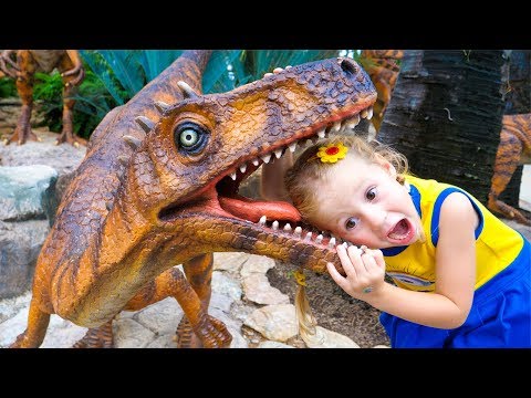 Amusement theme park of giant dinosaur Video for kids