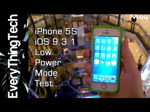 iPhone 5S iOS 9.3.1 Low Power Mode Test [VLOG]