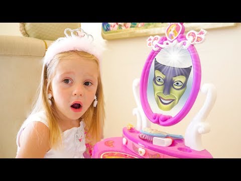 Nastya pretend play with magic mirror