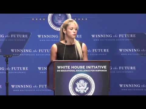 ⁣Shakira's Speech at the swearing-in Ceremony for the White House Initiative on Ed. Exc for Hispanics