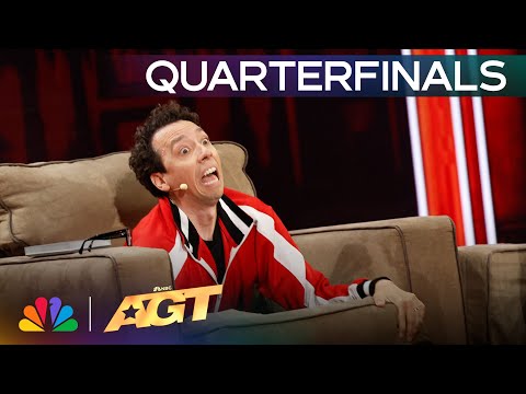 Can Jonathan Burns Escape A Straitjacket While Trapped Inside A Sofa? | Quarterfinals | AGT 2024