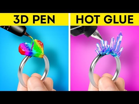 HOT GLUE VS 3D PEN MAGIC ✨ Cool DIY Jewelry & Decor Hacks!