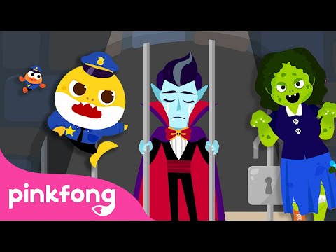 Catch the Halloween Monsters! | Police Baby Shark | Kids Halloween Songs | Official Pinkfong