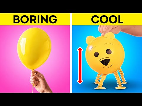 CREATIVE BALLOON CRAFTS WITH NANO TAPE 🎈 DIY FIDGETS