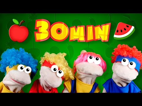 Yummy Fruits & Vegetables with Puppets! | Mega Compilation | D Billions Kids Songs