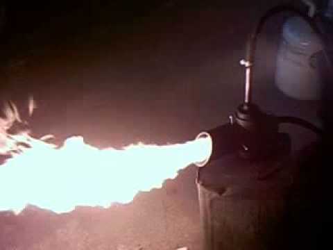 A burner for burning waste oil type Babington.