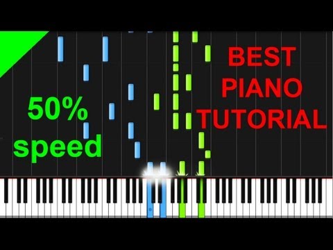 Jingle Bells 50% speed piano tutorial